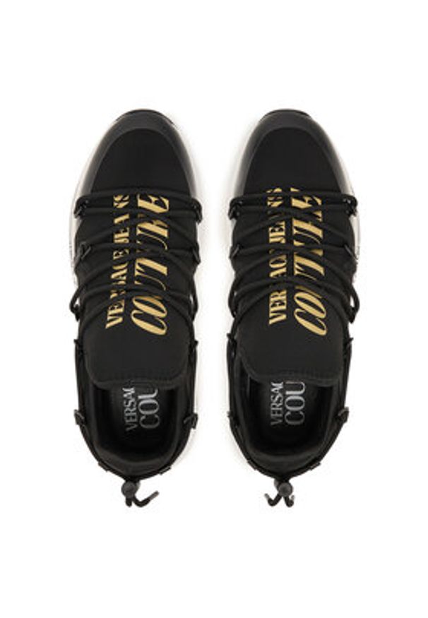 Versace Jeans Couture Sneakersy 80YA3SA6 Czarny. Kolor: czarny. Materiał: materiał