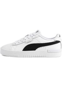 Puma - Damskie buty sportowe niskie skórzane biało czarne PUMA JADA. Kolor: czarny, biały, wielokolorowy. Materiał: skóra. Sport: turystyka piesza