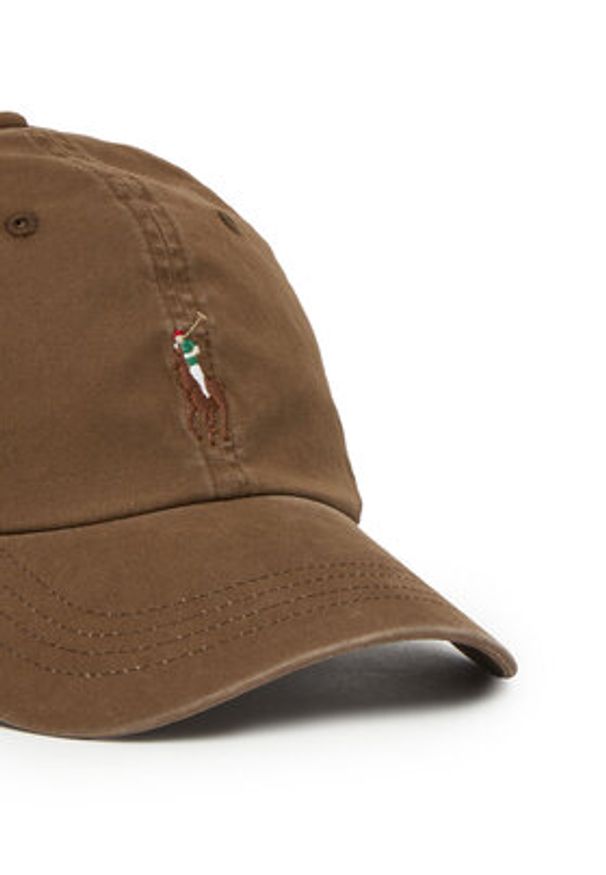 Polo Ralph Lauren Czapka z daszkiem 211954881005 Brązowy. Kolor: brązowy. Materiał: bawełna, materiał
