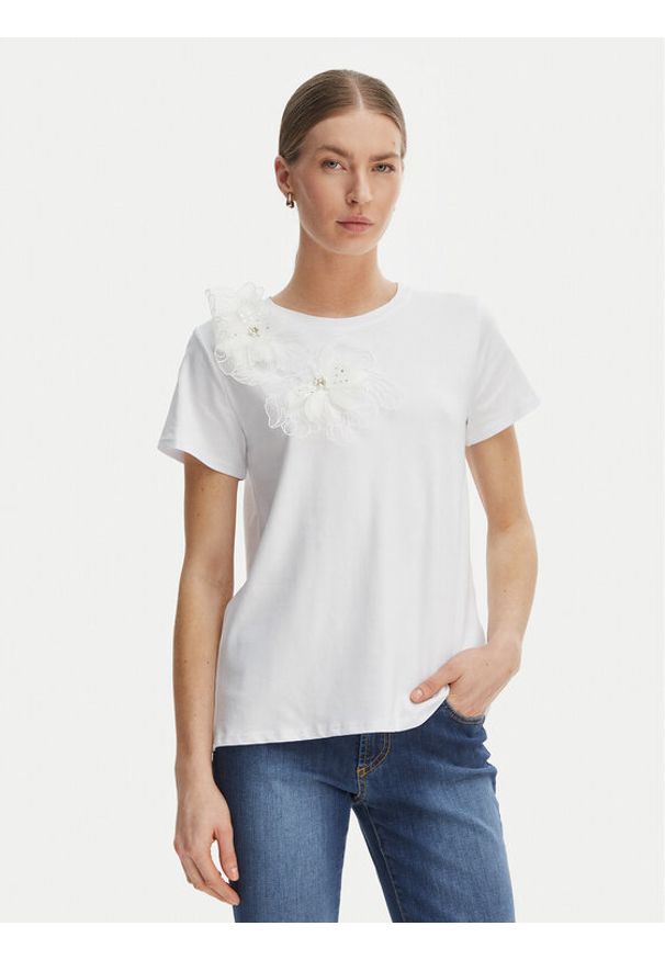 Rinascimento T-Shirt CFC0128080003 Biały Regular Fit. Kolor: biały. Materiał: bawełna