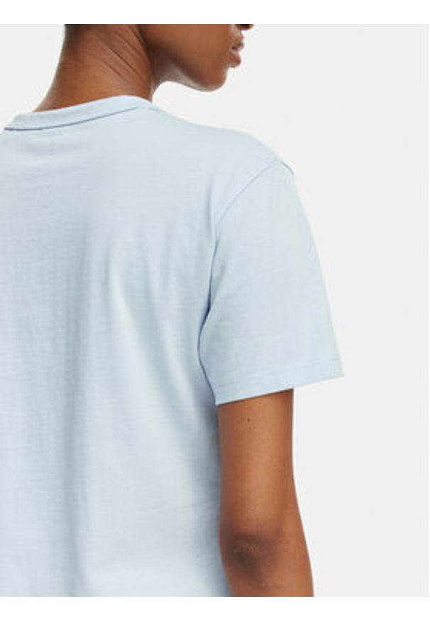 Hugo - HUGO T-Shirt Damacia_7 50561233 Niebieski jasny Regular Fit. Kolor: niebieski. Materiał: bawełna