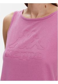 Kappa Top Logo Gria 382129W Fioletowy Regular Fit. Kolor: fioletowy. Materiał: bawełna