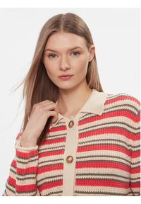 Pepe Jeans Kardigan Gala Cardigan PL702107 Czerwony Slim Fit. Kolor: czerwony. Materiał: bawełna #5