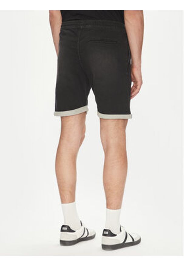 Jack & Jones Szorty jeansowe Rick 12269594 Czarny Regular Fit. Kolor: czarny. Materiał: bawełna