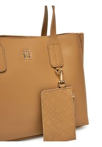 TOMMY HILFIGER - Tommy Hilfiger Torebka Th Distinct Mini Tote AW0AW17192 Brązowy. Kolor: brązowy. Materiał: skórzane #6