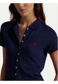 Polo Ralph Lauren Polo 211939272001 Granatowy Slim Fit. Typ kołnierza: polo. Kolor: niebieski. Materiał: bawełna #4