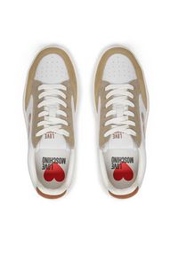 Love Moschino - LOVE MOSCHINO Sneakersy JA15154G1MIAA10A Biały. Kolor: biały. Materiał: skóra #5