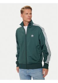 Adidas - adidas Bluza adicolor Classics Firebird IY9892 Zielony Loose Fit. Kolor: zielony. Materiał: syntetyk #1