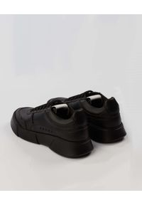 PREMIUM BASICS - Czarne sneakersy z wegańskiej skóry Night Black. Nosek buta: okrągły. Kolor: czarny. Materiał: materiał. Szerokość cholewki: normalna. Wzór: aplikacja #5