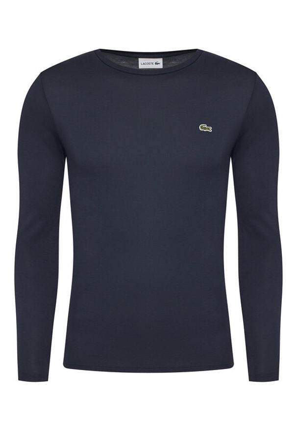 Lacoste Longsleeve TH6712 Granatowy Regular Fit. Kolor: niebieski. Materiał: bawełna. Długość rękawa: długi rękaw