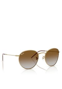 Ray-Ban Okulary przeciwsłoneczne Round Reverse 0RBR0103S 001/CB55 Złoty. Kolor: złoty