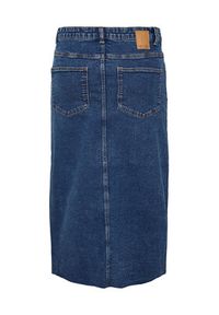 Pieces Spódnica jeansowa 17144829 Niebieski Regular Fit. Kolor: niebieski. Materiał: jeans, bawełna #6