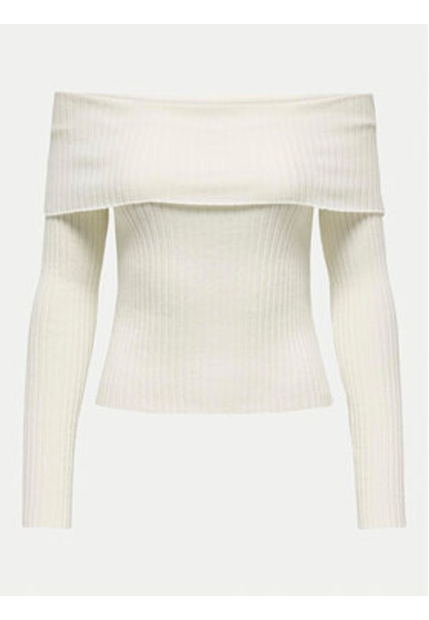 JDY Bluzka Liva 15336133 Écru Regular Fit. Materiał: syntetyk