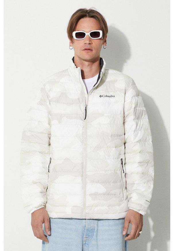 columbia - Columbia kurtka sportowa Powder Lite Jkt kolor beżowy 1698001. Kolor: beżowy. Materiał: syntetyk, materiał, puch. Technologia: Omni-Heat (Columbia)
