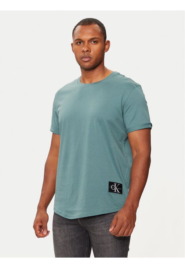 Calvin Klein Jeans T-Shirt J30J323482 Niebieski Regular Fit. Kolor: niebieski. Materiał: bawełna