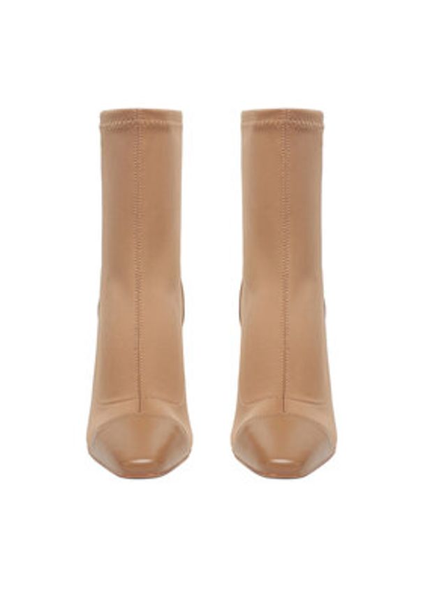 Nine West Botki CEO-NOURA-01 Beżowy. Kolor: beżowy. Materiał: materiał