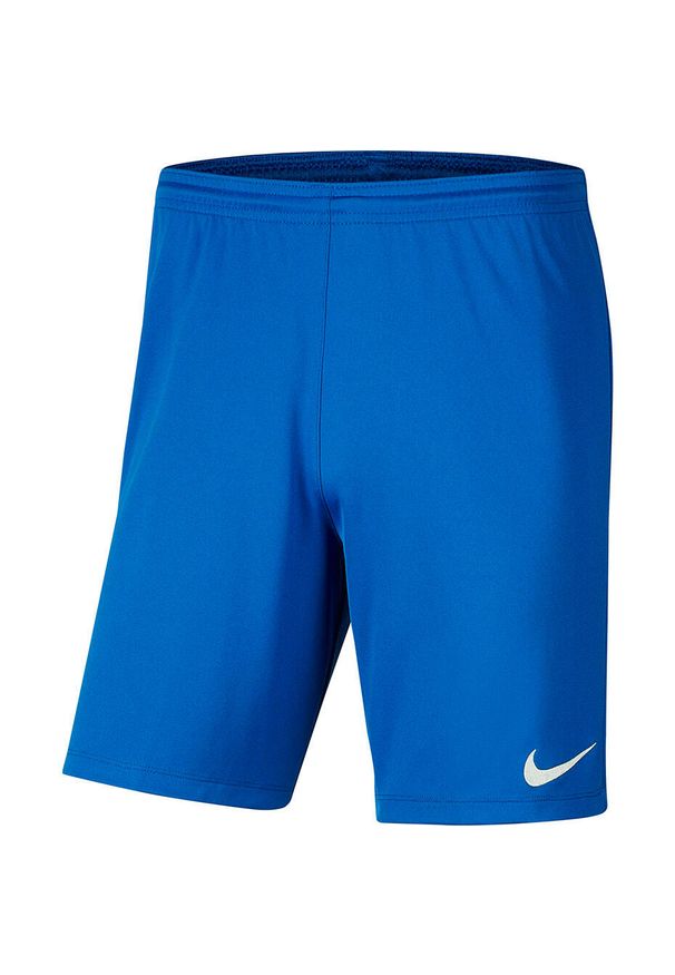 Spodenki piłkarskie męskie Nike Dry Park III treningowe szybkoschnące Dri Fit. Kolor: niebieski. Technologia: Dri-Fit (Nike). Sport: piłka nożna