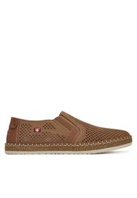 Rieker Espadryle B5297-64 Brązowy. Kolor: brązowy. Materiał: skóra
