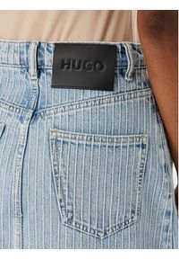 Hugo - HUGO Spódnica jeansowa Gatje_4 50568239 Błękitny Regular Fit. Kolor: niebieski. Materiał: bawełna #5