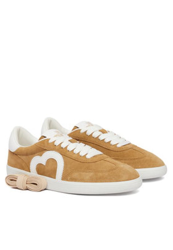 Love Moschino - LOVE MOSCHINO Sneakersy JA15112G1OIG0104 Beżowy. Kolor: beżowy. Materiał: skóra, zamsz