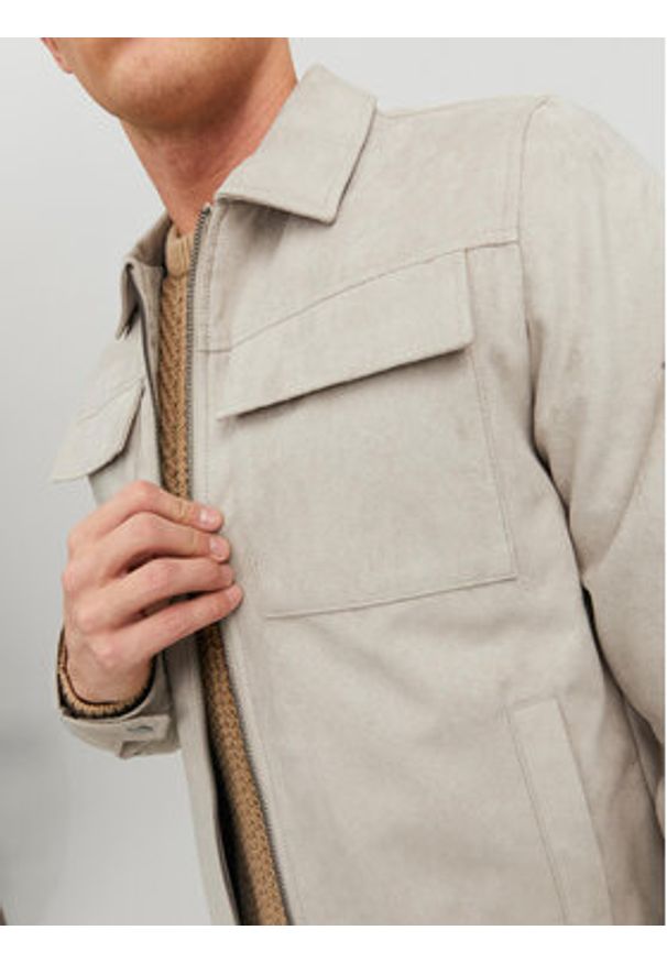 Jack & Jones Kurtka z imitacji skóry Payton 12213082 Beżowy Regular Fit. Kolor: beżowy. Materiał: skóra