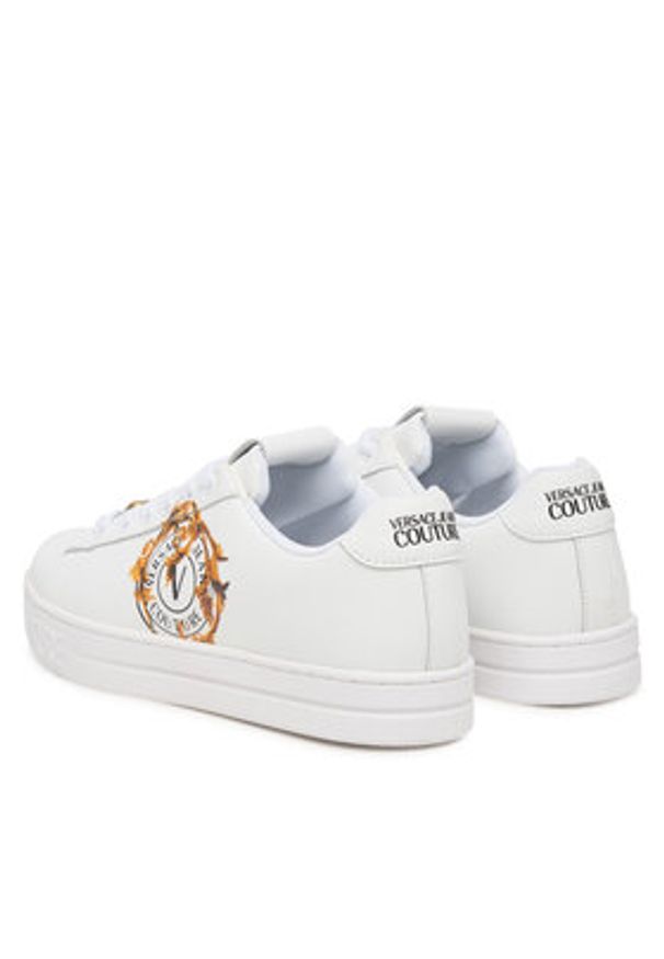 Versace Jeans Couture Sneakersy 79VA3SK3 Biały. Kolor: biały. Materiał: skóra