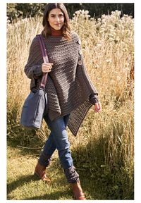 bonprix - Poncho. Kolor: szary #1