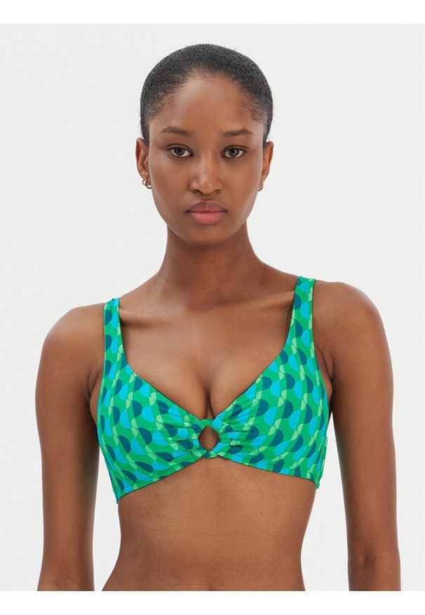 Seafolly Góra od bikini Sorrento 31467-277 Zielony. Kolor: zielony. Materiał: syntetyk
