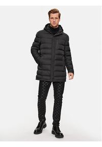 Karl Lagerfeld - KARL LAGERFELD Kurtka zimowa 505028 534593 Czarny Regular Fit. Typ kołnierza: dekolt w karo. Kolor: czarny. Materiał: syntetyk. Sezon: zima