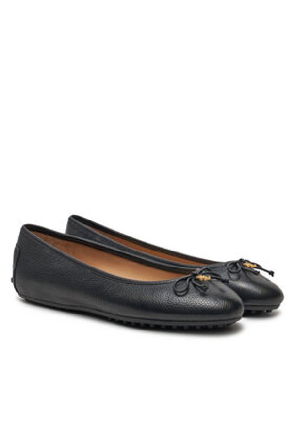 Lauren Ralph Lauren Baleriny 802942766001 Czarny. Kolor: czarny. Materiał: skóra