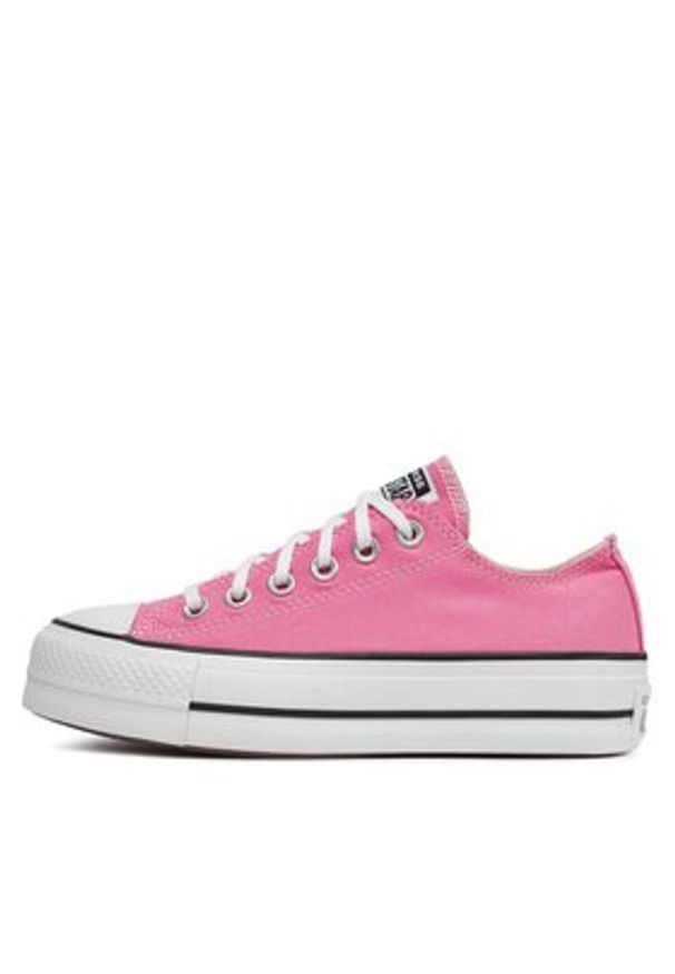 Converse Trampki Chuck Taylor All Star Lift Platform Ox A06508C Różowy. Kolor: różowy. Materiał: materiał. Obcas: na platformie