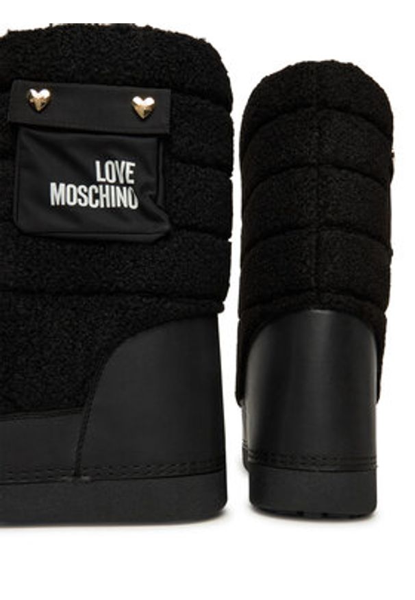 Love Moschino - LOVE MOSCHINO Śniegowce JA24452G0NISM00A Czarny. Kolor: czarny. Materiał: materiał
