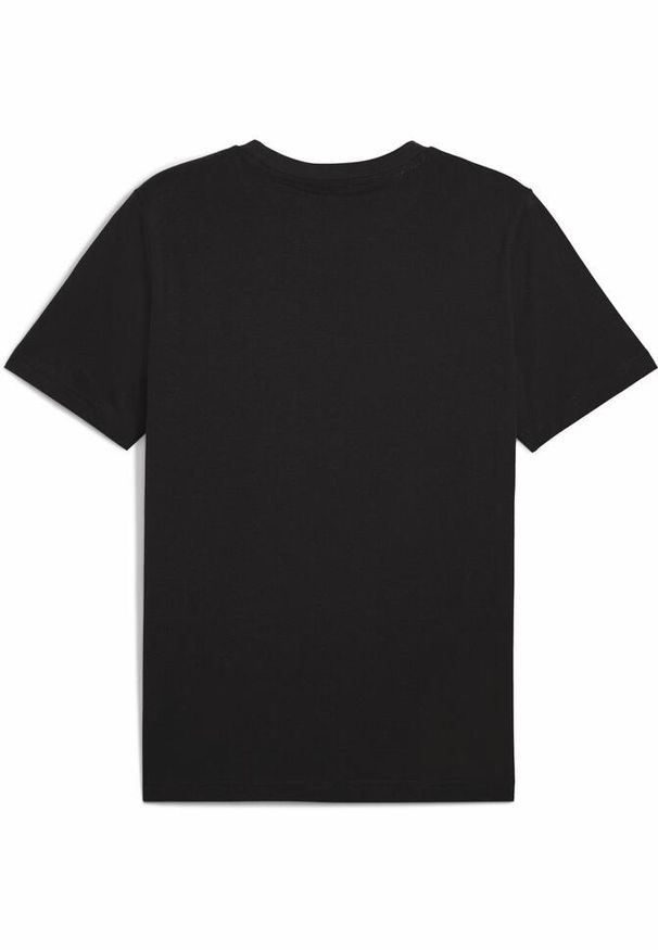 Puma - Męska koszulka Essentials Elevated PUMA Black. Kolor: czarny. Wzór: aplikacja, haft