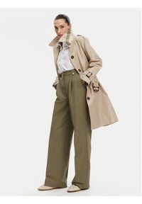 Barbour Spodnie materiałowe Ava LTR0386GN74 Zielony Wide Leg. Kolor: zielony. Materiał: syntetyk