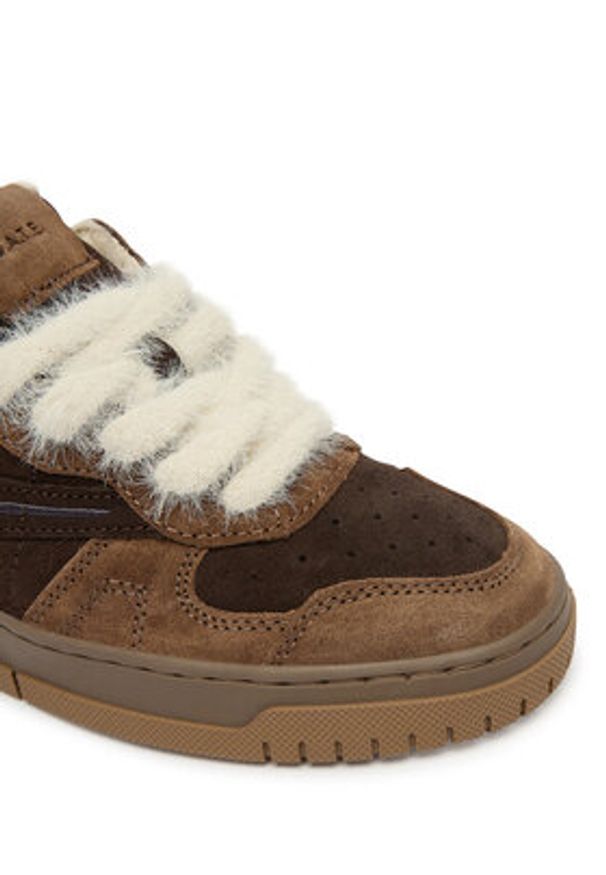 D.A.T.E. Sneakersy Torneo Pure Mono W431-TP-MN Brązowy. Kolor: brązowy. Materiał: skóra