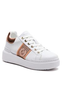 Pollini Sneakersy SA15034G1IXC110C Biały. Kolor: biały. Materiał: skóra