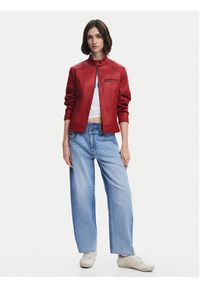 Desigual Kurtka skórzana 25SWEW46 Czerwony Regular Fit. Kolor: czerwony. Materiał: syntetyk