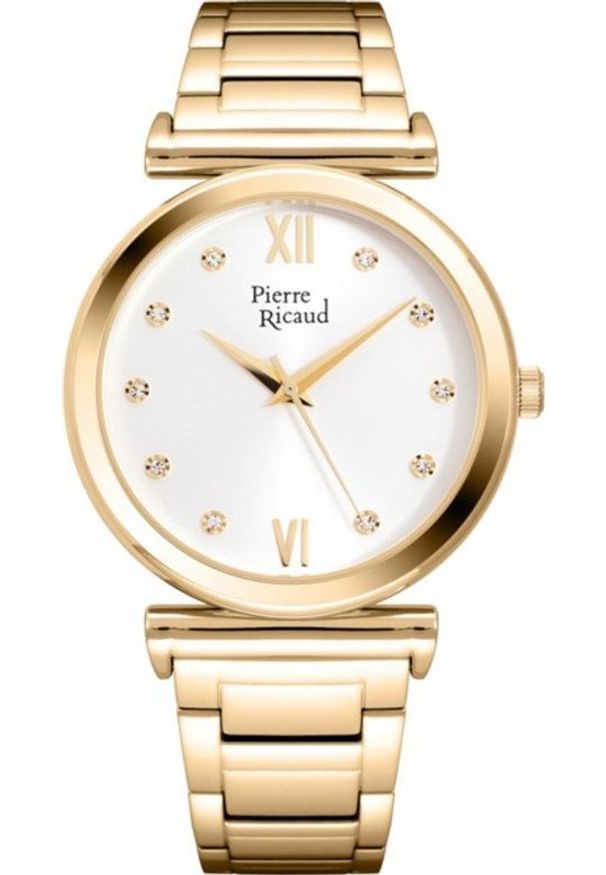 Zegarek Pierre Ricaud Zegarek damski Pierre Ricaud P22007.1163QZ CYRKONIE złoty. Kolor: złoty