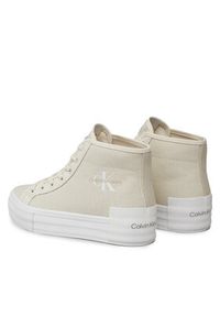 Calvin Klein Jeans Sneakersy Bold Vulc Flatf Mid Cs Ml Btw YW0YW01392 Beżowy. Kolor: beżowy