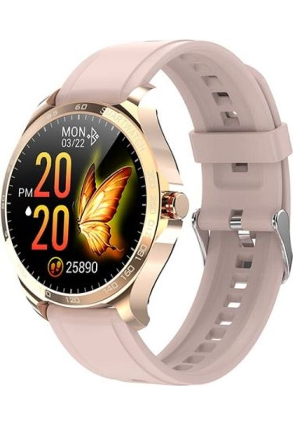 Smartwatch Garett Electronics Sport Factory RT Różowy (Sport Factory RT złoty, różowy). Rodzaj zegarka: smartwatch. Kolor: złoty, różowy, wielokolorowy. Styl: sportowy