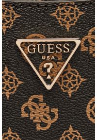 Guess - GUESS Brązowa logowana torebka damska Daryna II. Kolor: brązowy. Materiał: skórzane. Styl: elegancki, casual #6