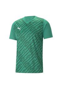 Puma - Męska Koszulka TeamULTIMATE. Kolor: zielony. Sport: turystyka piesza
