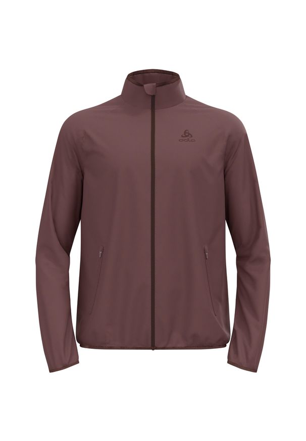 Kurtka męska do biegania Odlo Jacket ESSENTIAL LIGHT. Kolor: brązowy. Sport: turystyka piesza