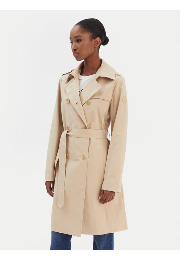 JOOP! Trencz Cindy 30044769 Beżowy Regular Fit. Kolor: beżowy. Materiał: syntetyk