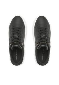 TOMMY HILFIGER - Tommy Hilfiger Sneakersy Feminine Court Sneaker FW0FW07122 Czarny. Kolor: czarny. Materiał: skóra #5