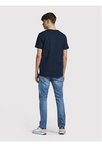 Jack & Jones - Jack&Jones T-Shirt Basher 12182498 Granatowy Regular Fit. Kolor: niebieski. Materiał: bawełna #4