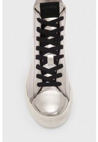 AllSaints trampki skórzane TANA damskie kolor srebrny WF543X. Nosek buta: okrągły. Zapięcie: sznurówki. Kolor: srebrny. Materiał: skóra. Styl: klasyczny #5