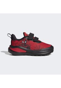 Buty Dziecko Adidas Fortarun Spider-Man Red S czerwony. Okazja: na co dzień. Kolor: czerwony, biały, wielokolorowy, czarny. Sport: turystyka piesza