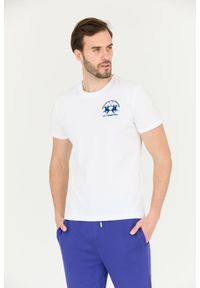 La Martina - LA MARTINA Biały męski t-shirt Regular Fit. Kolor: biały #4