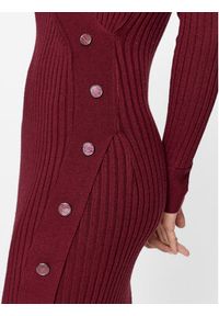 Guess Sukienka dzianinowa Cecile W3BK39 Z2V42 Bordowy Slim Fit. Kolor: czerwony. Materiał: dzianina, wiskoza, syntetyk #5